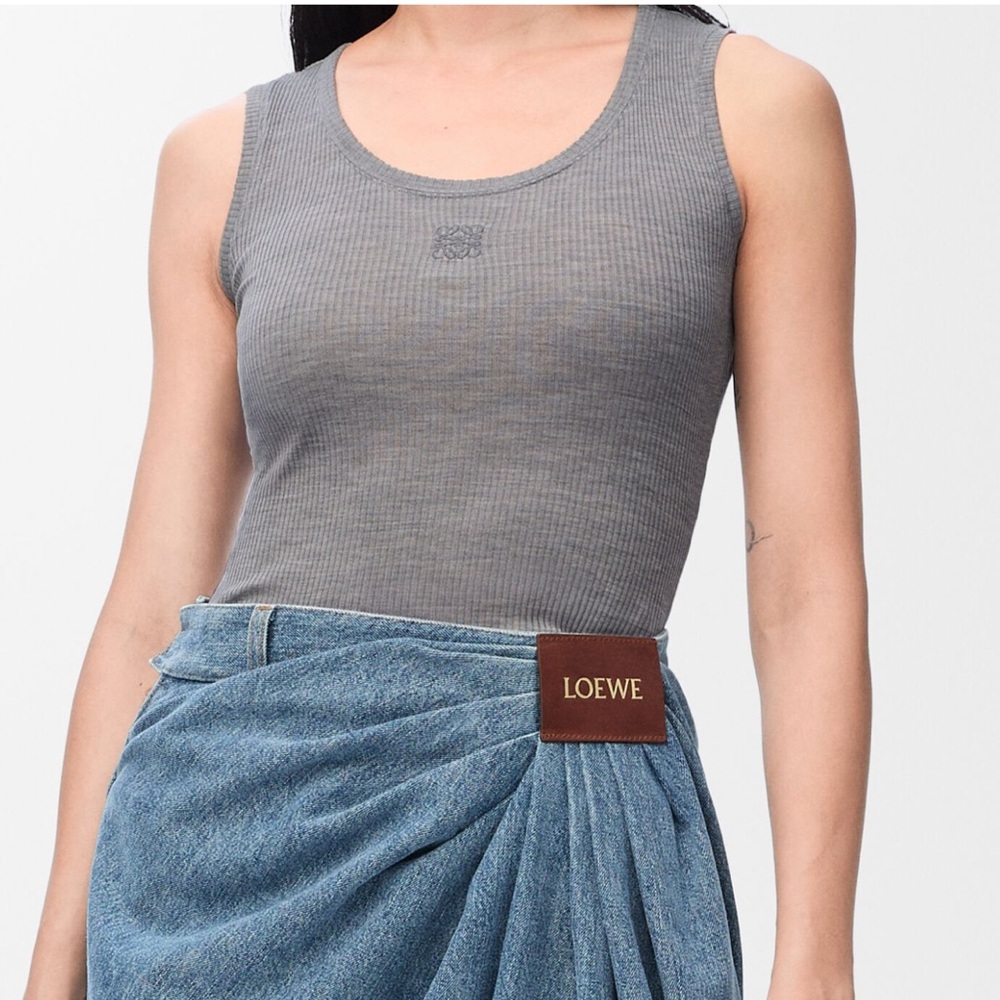 Loewe silk gray tank